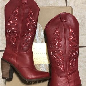 Jessica Simpson red boots